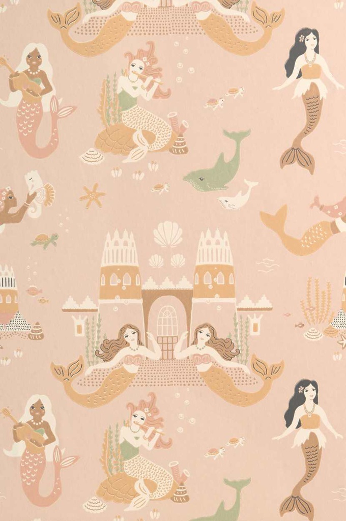 Vintage Collection Mermaid Reef- Sweet Pink (Por Rollo)