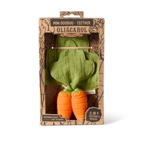 Oli &amp; Carol Cathy the Carrot Mini Doudou-Mordedor