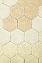 Alfombra lavable Honeycomb Golden