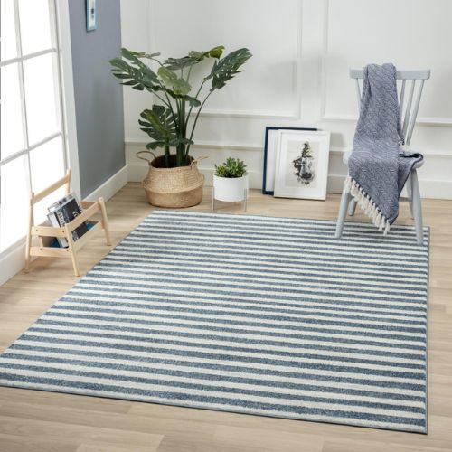 Alfombra Ashwin Blue Stripes