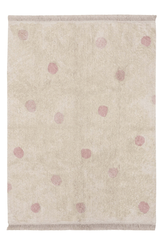 Alfombra Lavable Hippy Dots Vintage Nude