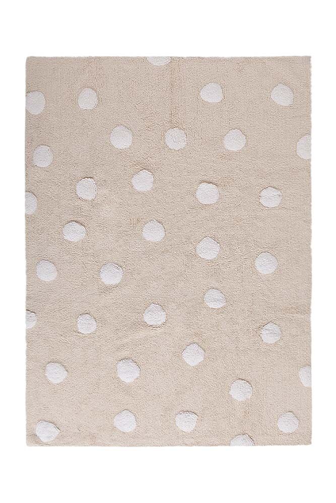 Alfombra Lavable Polka Dots Beige