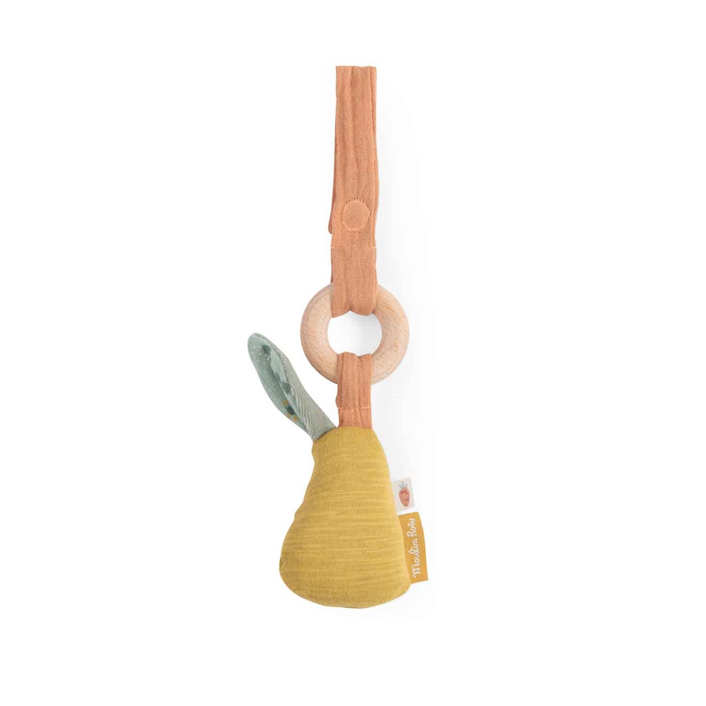 Wooden Pear Ring Rattle - Trois Petits Lapins