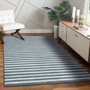 Alfombra Ashwin Blue Stripes