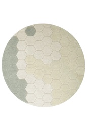 [P-1207] Alfombra Lavable Honeycomb - Blue Sage