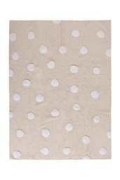 [P-1114] Alfombra Lavable Polka Dots Beige